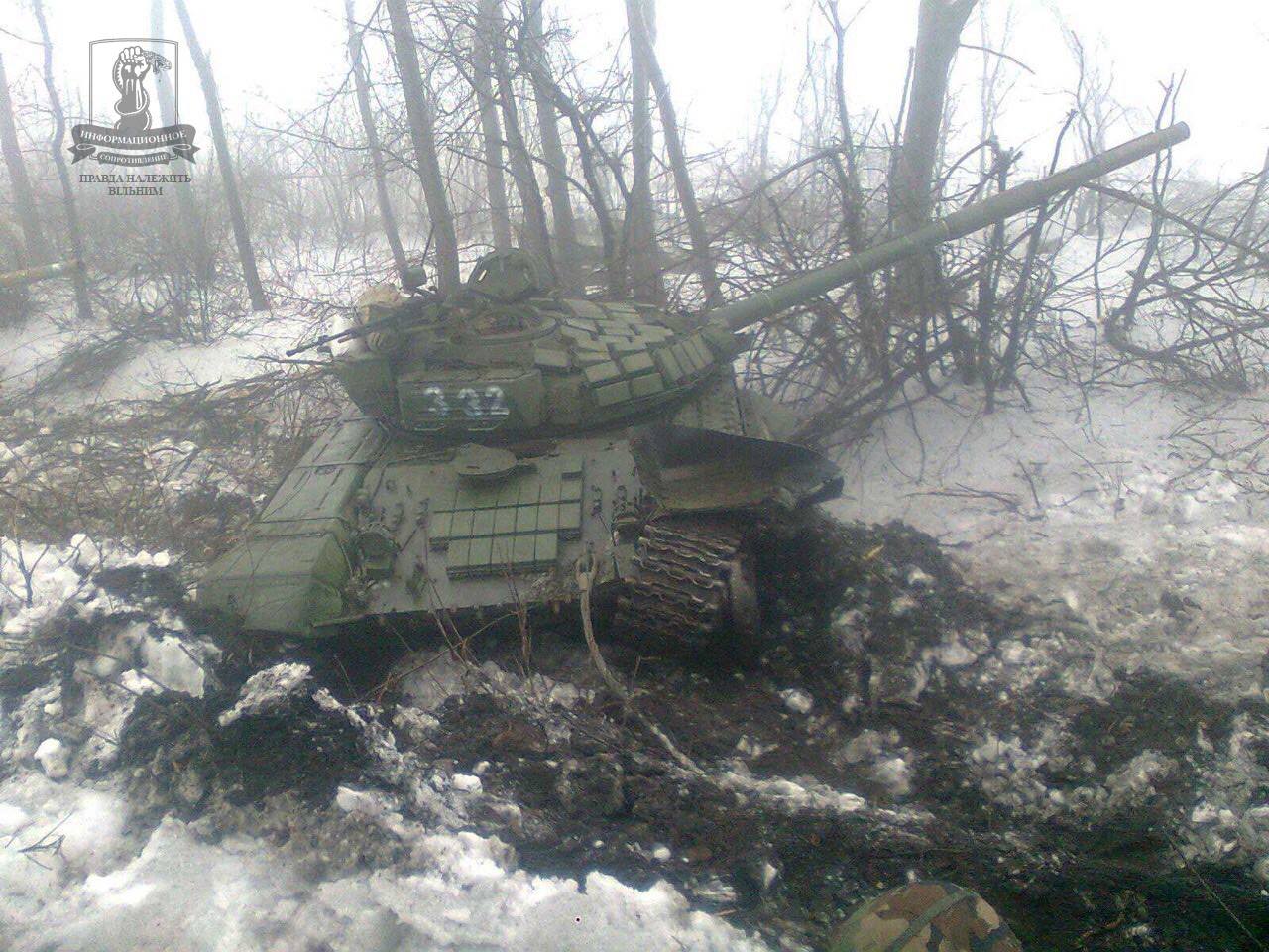 подбитый танк ДНР