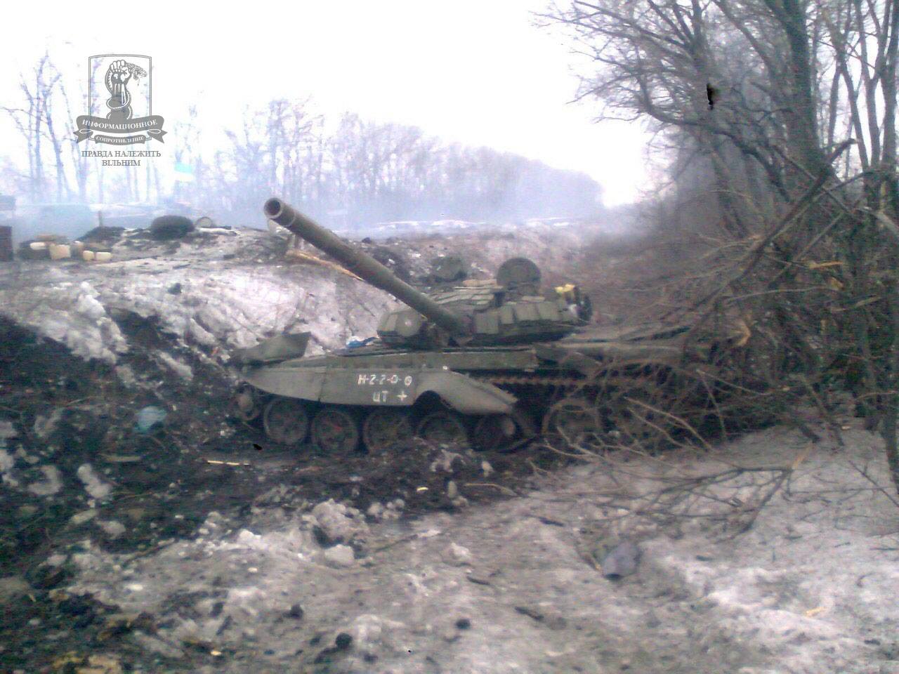 Фото подбитого танка ДНР